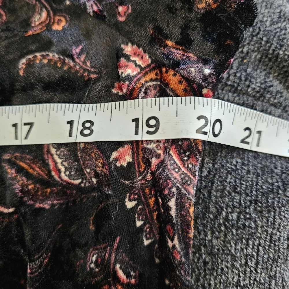 Poof! Black Paisley Print Burnt Velvet Dark Fairycore Size XL Whimsigoth {Box20}